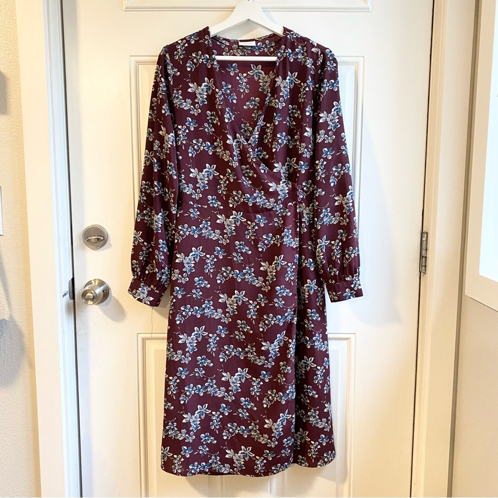 ASOS Vila floral wrap midi dress